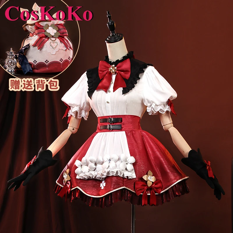 

CosKoKo Klee Cosplay Anime Genshin Impact Costume New Skin Sweet Gorgeous Combat Uniforms Halloween Party Role Play Clothing