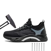 fashion breathable mens comfortable safety shoes anti smashing anti piercing work welding shoes