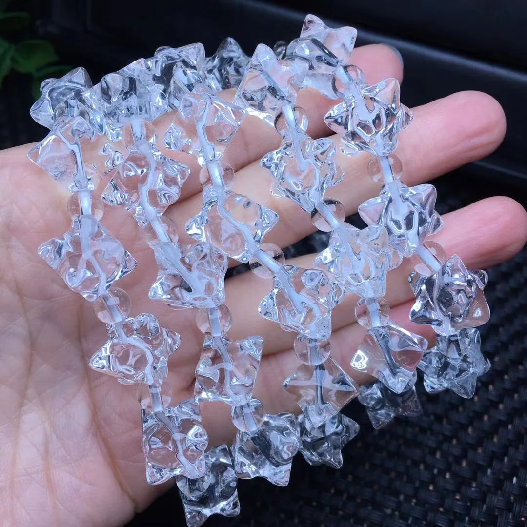 

1 Pc Fengbaowu Natural Rock Quartz Merkaba Bracelet Crystal Reiki Healing Stone Fashion Jewelry Gift For Women Men