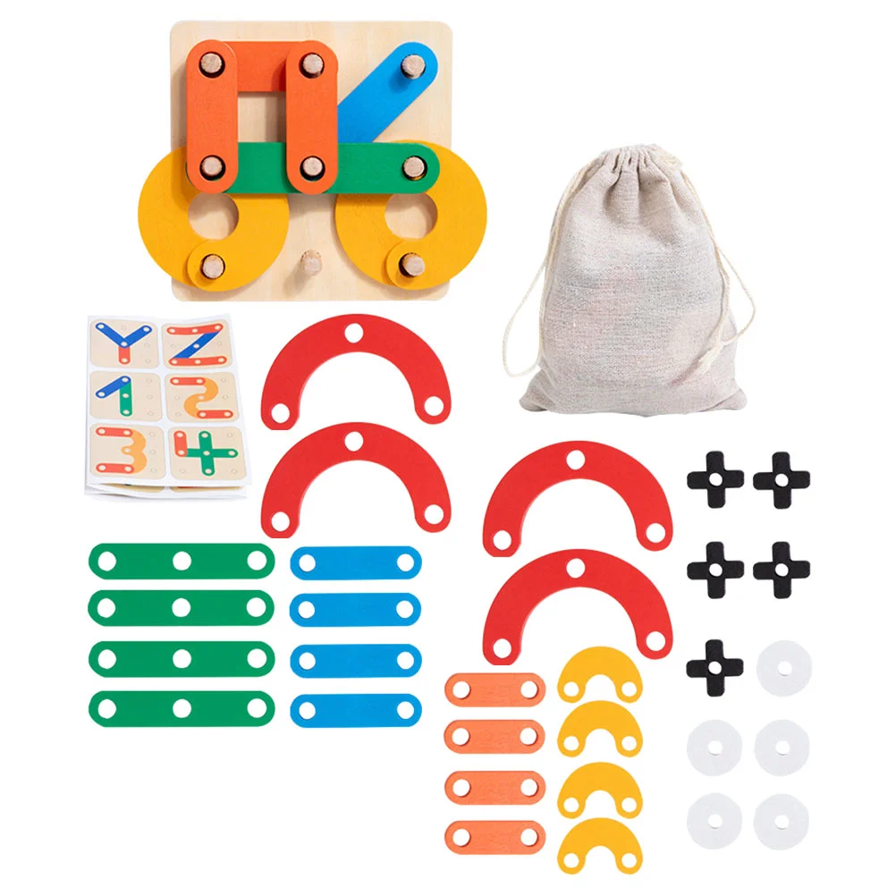 

1 set of Wooden Colorful Puzzles Board Puzzles Funny Educational Learning Puzzles Set