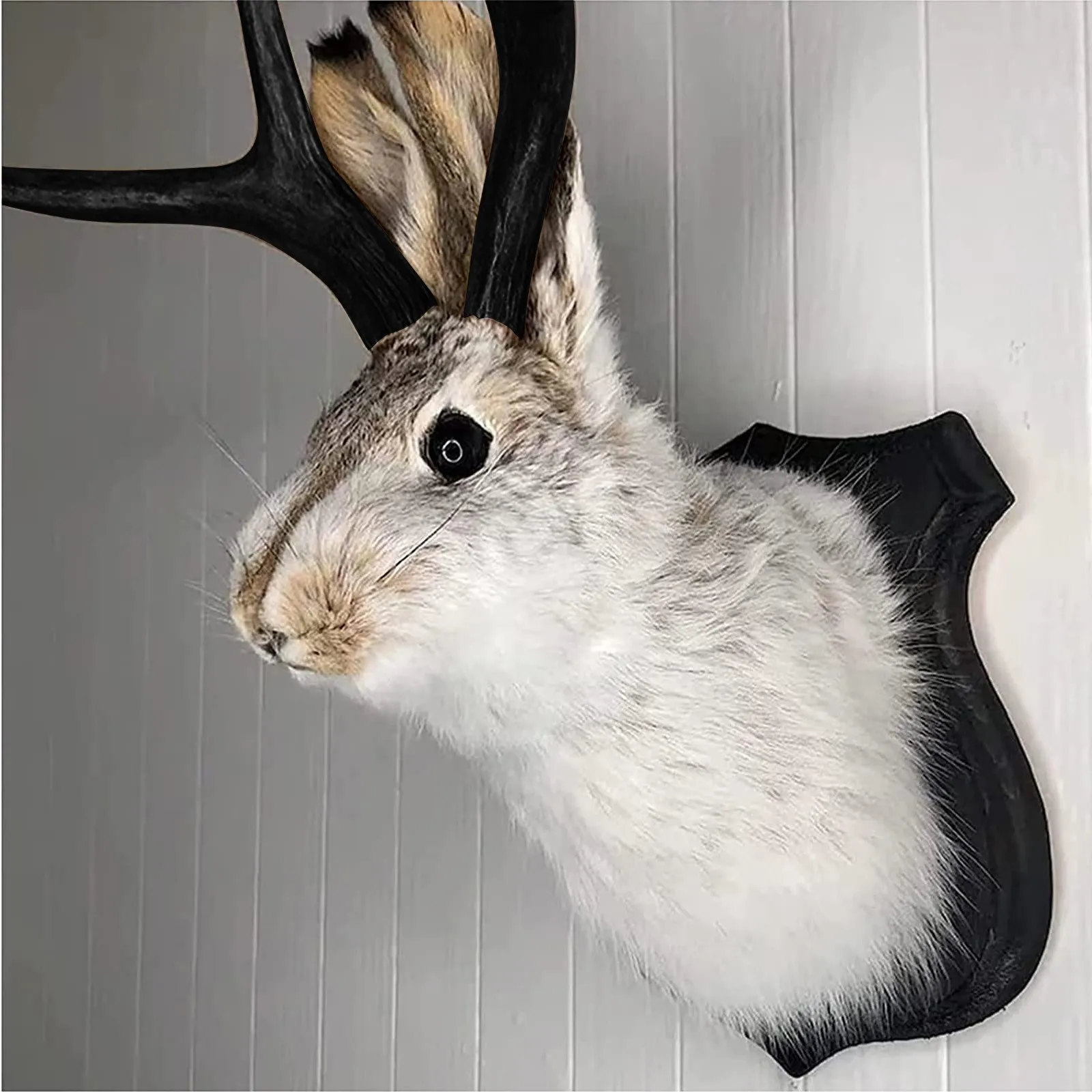 

Devil Rabbit Konijn Ornamenten Taxidermie Dier Hoofd Muur Decor Herten Hoofd Muur Dier Mount Voor Thuis Wanddecoratie