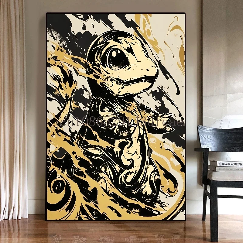 Аниме фигурки Покемон чернильная Картина на холсте картина Пикачу плакаты и