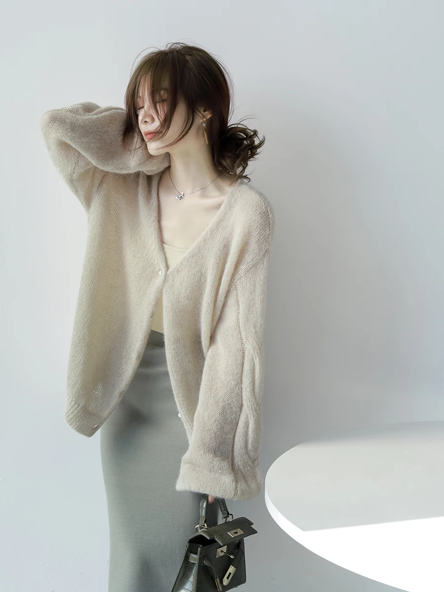 Mzomxo импортный детский кардиган из мохера с высокой пропорцией женское пальто