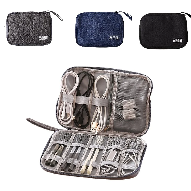 

Travel Portable Oxford Waterproof Digital Bag Data Line Storage Bags USB Charger Wire Earphone Storage Bag Cable Organizer