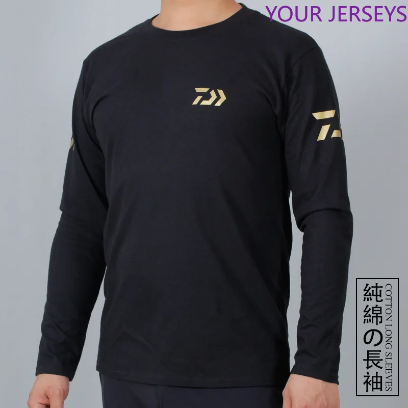 

New Men Fishing Clothing Long Sleeve Outdooe Breathable Daiwa Clothing T Shirts Plus Size Cotton Fishing Clothes Sports Tee