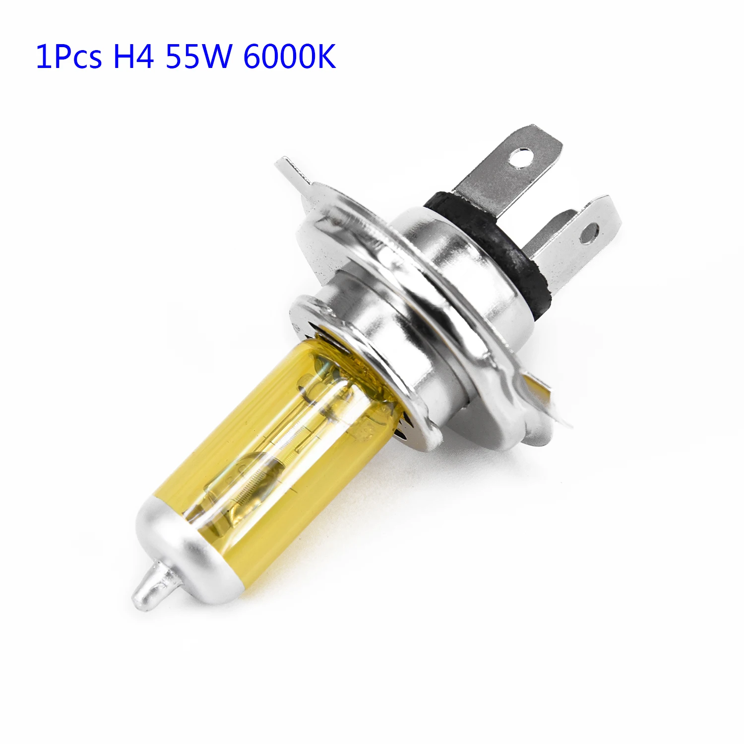 

Автомобильная ксеноновая газовая галогенная фара 12 В H4 55 Вт 6000K, фары, лампы, лампы, желтая оболочка, подходит для автомобильных аксессуаров