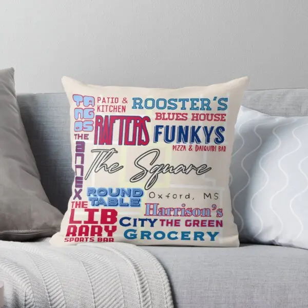 

The Square Oxford Ms Printing Throw Pillow Cover Square Cushion Bedroom Wedding Hotel Bed Waist Office Pillows not include