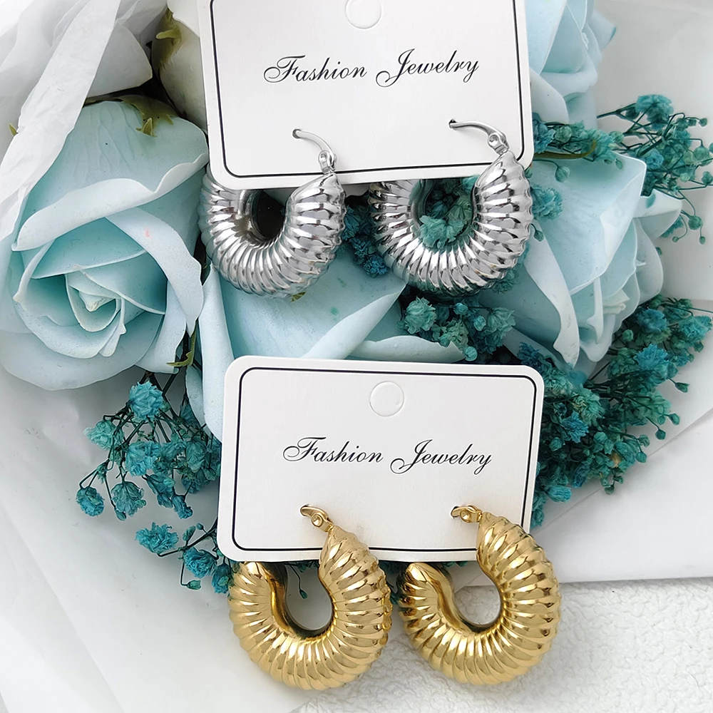 

New Fashion Lady C Earrings Thread Round Circle for Woman CC Geometric Earrings Elegant Women Metal Earring Trendy Jewelry