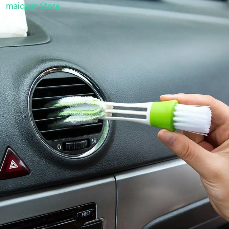 

Double Slider Car Air Conditioning Outlet Venetian Window Cleaning Brush Multi-purpose Blind Brush Dust Brush QJ-21