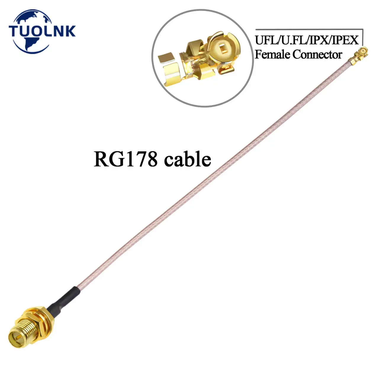 

TUOLNK SCIPX2-SMAK Коаксиальный кабель SMA Female to U.FL IPX