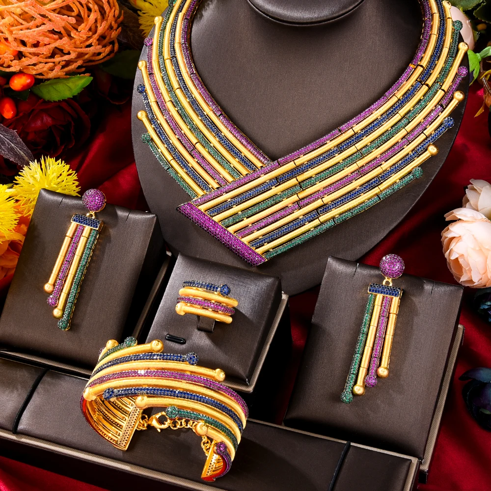 Missvikki Dubai свадебные Большие Ювелирные наборы для женщин вечерние Роскошные