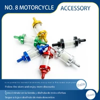 universal 8mm atv dirt pit bike motocrosscnc aluminum alloy glass motorcycle gas fuel gasoline oil filter moto accessories