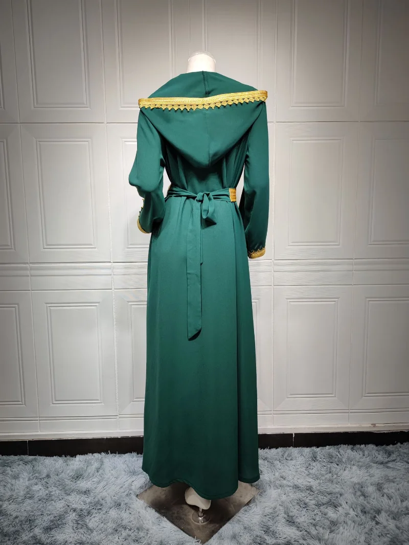 Ramadan Eid Mubarak Muslim Kaftan Abaya Dress Women Elegant Caftan Marocain Dubai Abayas Luxury Evening Gown Djellaba Femme