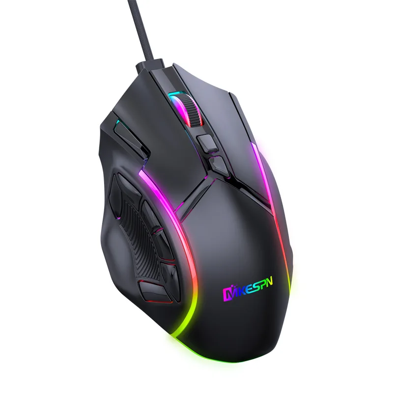 X15 Free Weight Macro Gaming Mouse 12 Programmable Keys Game Mouse RGB Light Max to 6 levels 12800DPI For pc mac gun PUBG Laptop images - 6