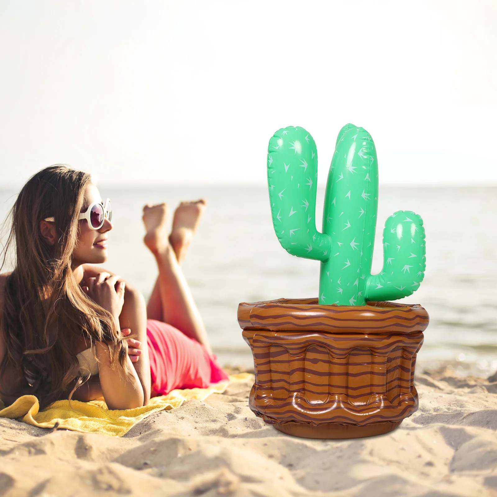 S Toy Cactus Ice Bucket Pool Party Drinks Large Cooler Fiesta Decoration 7500X4700X4700CM Pvc Cube Nadmuchiwany kształt