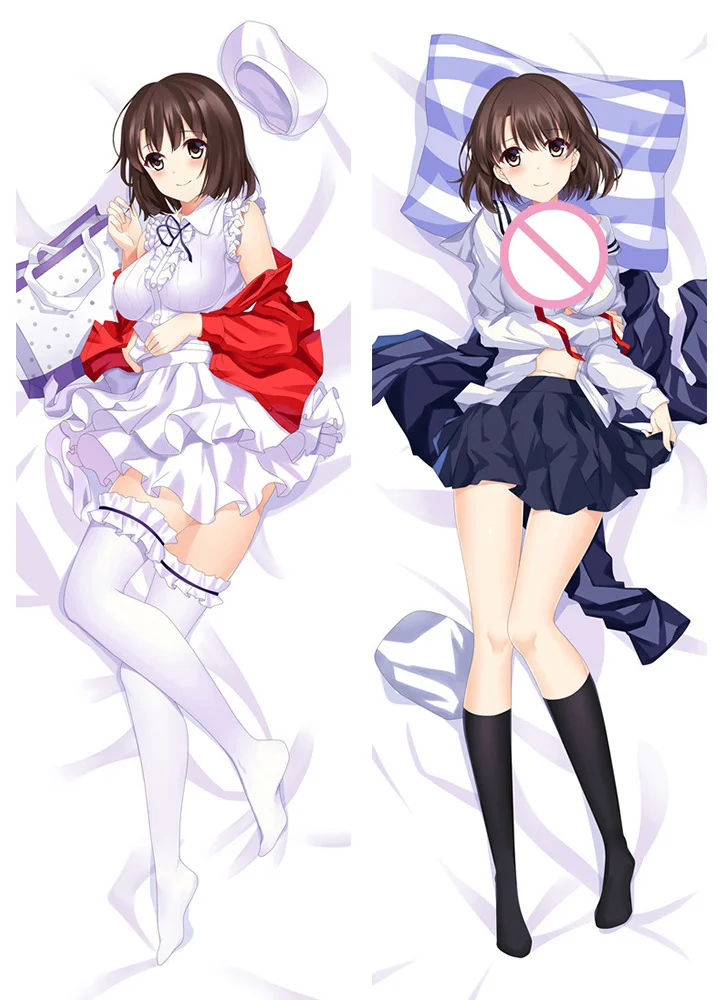 

Megumi Kato обнимающая Подушка Чехол Otaku Dakimakura мультяшная аниме Подушка Moegirls японский постельное белье с аниме Подушка Чехол