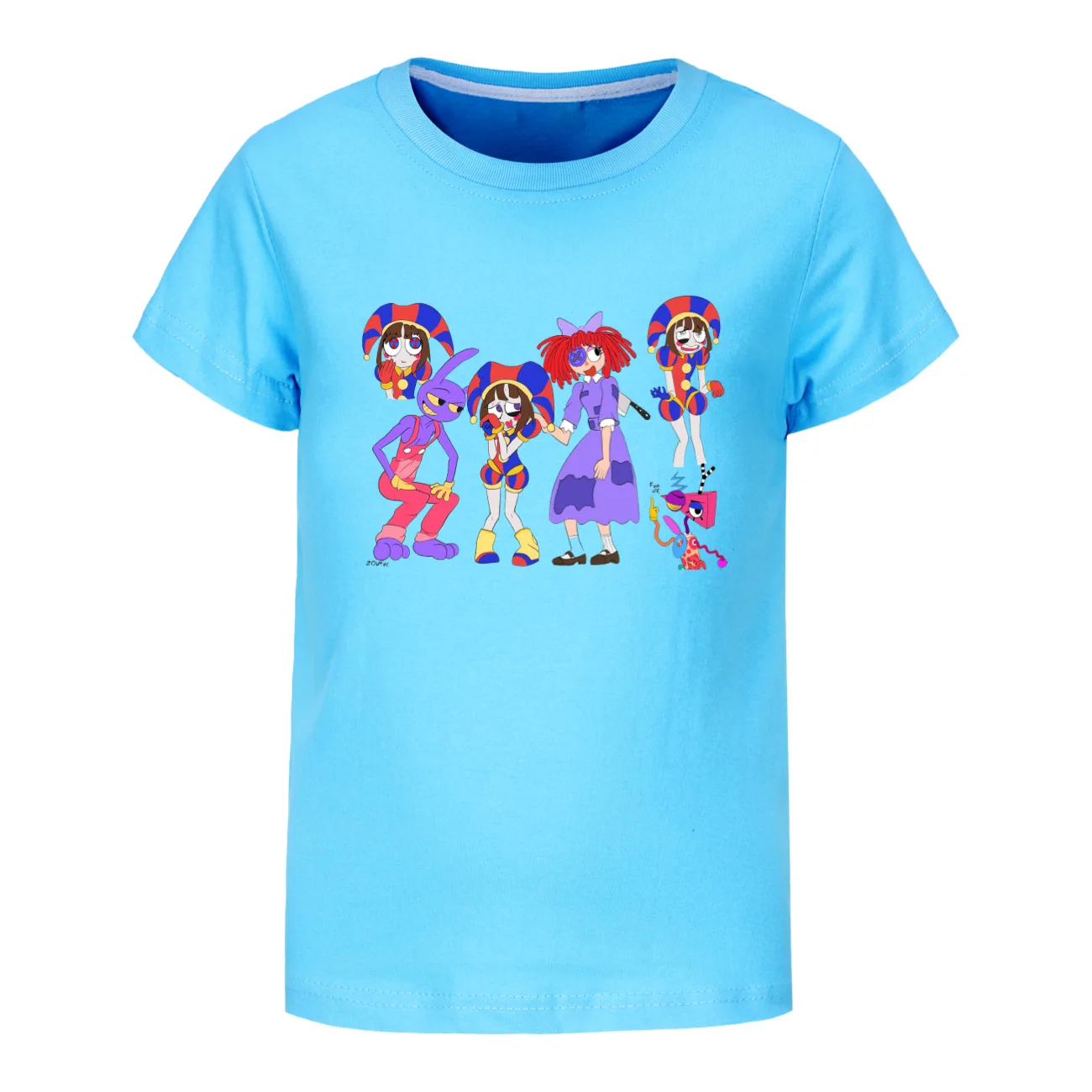 Детская летняя одежда The Amazing Circo Digital Camisas 2024 топы с круглым вырезом и короткими