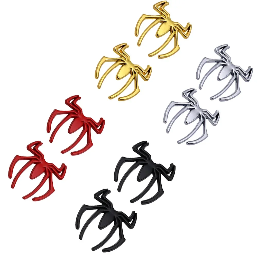2 шт. автомобильная наклейка с логотипом паука значок на багажник украшение для