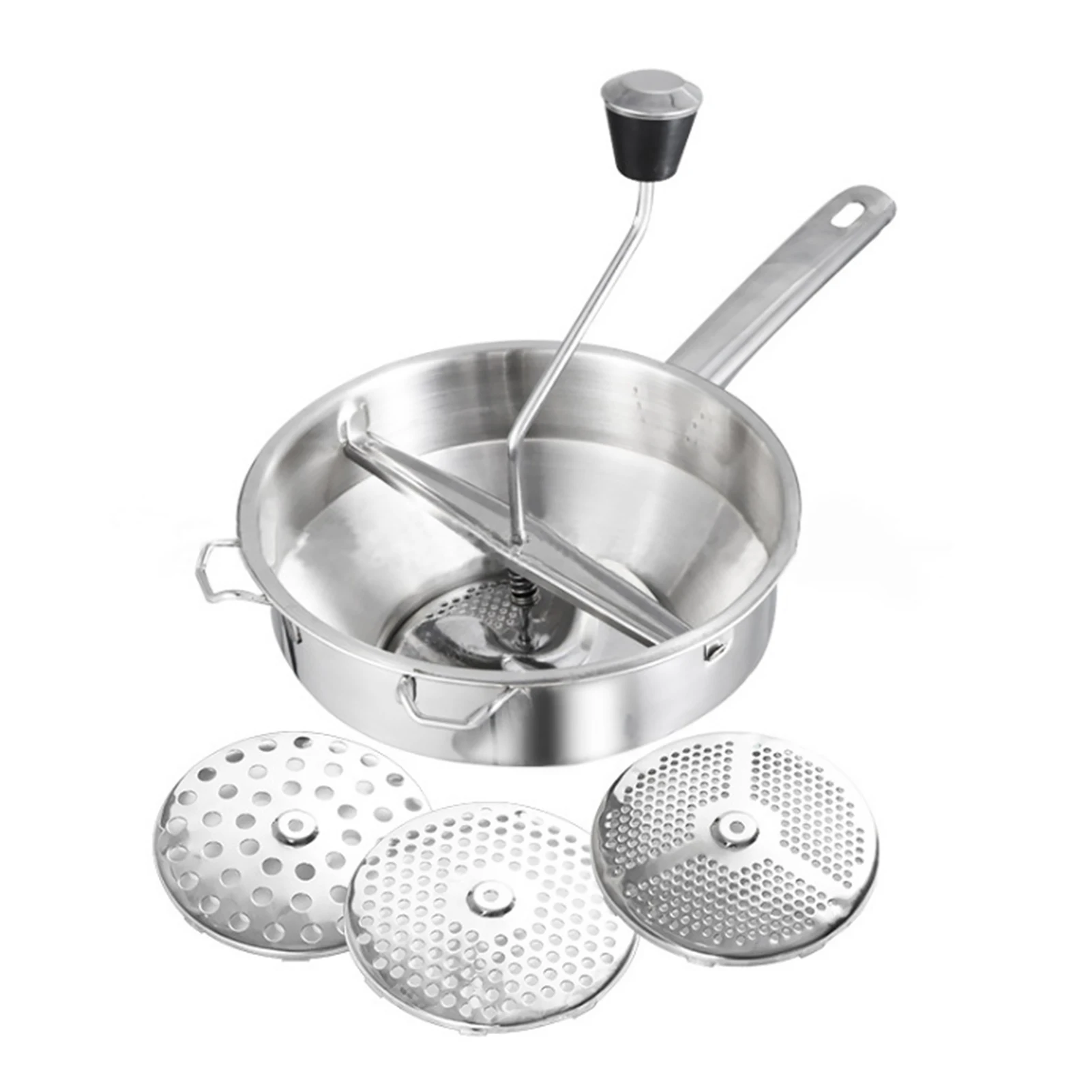 

Puree Soup Food Mill Fruits Vegetables Straining Mashed Potatoes With Discs Mashing Manual Grater Applesauce Multifunctional