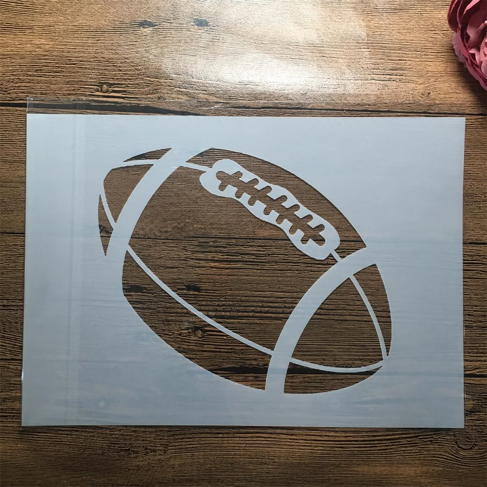 

A4 29cm Rugby DIY Layering Stencils Wall Painting Scrapbook Coloring Embossing Album Decorative Template