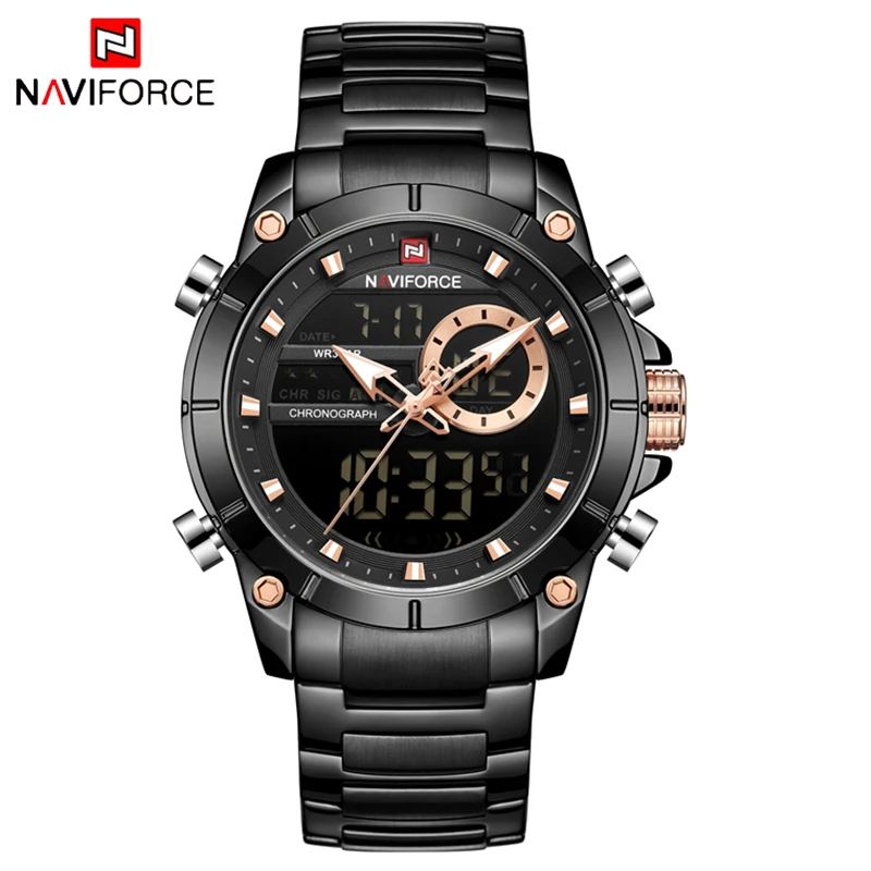 Распродажа! Брендовые Роскошные мужские часы марки NAVIFORCE водонепроницаемые
