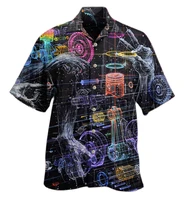 2022 loose breathable 3d print trendy cool hawaiian shirts beach party short sleeve tops mens summer shirts tshirt top