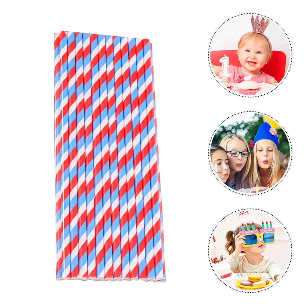 

150pcs Christmas Colorful Festival Decorative Straws Disposable Paper Straws