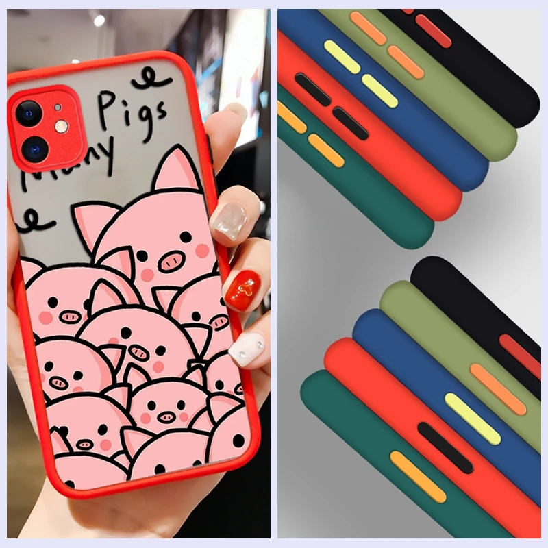

Piggy Pattern Pattern Case For OPPO A7 A71 A72 A73 A74 A8 A83 A91 A92 S A94 Phone Case Shockproof Armor Matte Phone Fashion