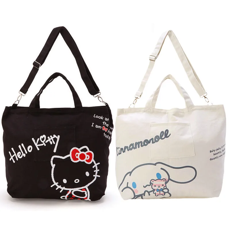 

55cm Cinnamorol Shoulder Bags Hello Kitty Messenger Bag Kawaii Anime Handbag Large Capacity Shopping Bag Travel Bag Gift