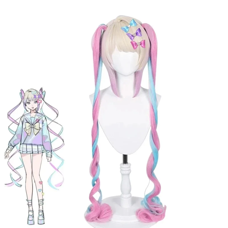 

Hololive NEEDY GIRL OVERDOSE KAngel Cosplay Wig 120cm Long Women Wigs Angel-chan Hair Heat Resistant Synthetic Hair