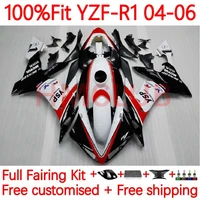 injection body for yamaha yzf r1 yzf r1 r 1 1000cc yzf1000 yzfr1 2004 2005 2006 yzf 1000 04 05 06 fairings red white blk 3no 22