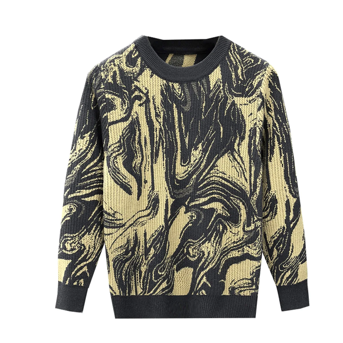 2025 вязаный свитер мужские корейские модные пуловеры осенний мужской трикотаж с