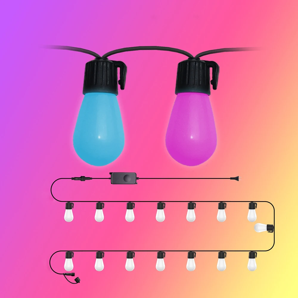 Светодиодная уличная гирлянда Tuya app WF для украшения двора освещения в кемпинге