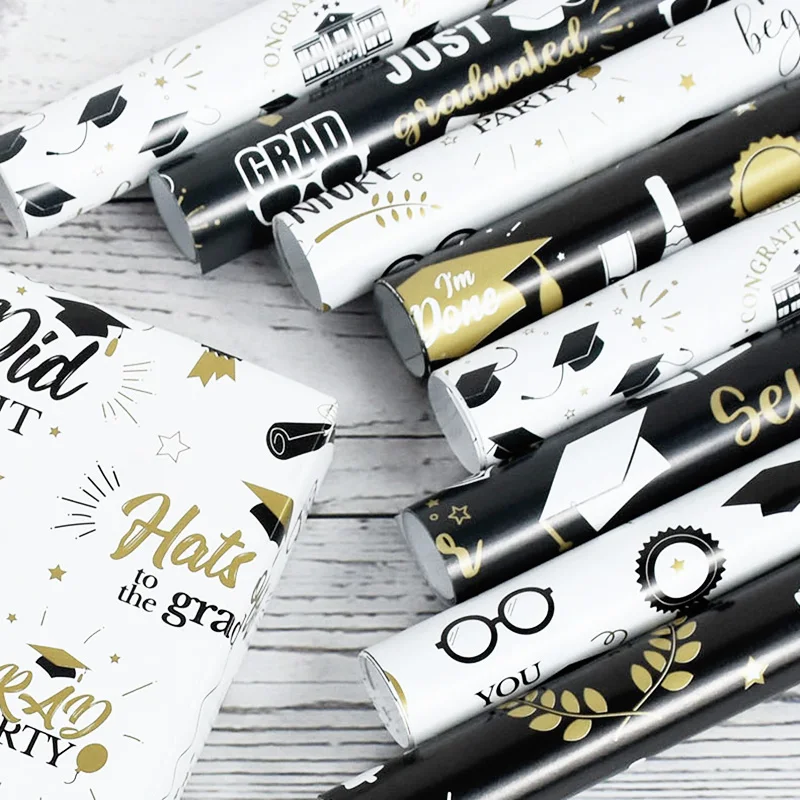 

1pc Graduation Packing Paper School Graduate Gift Decoration Paper DIY Handmade Craft Floral Packaging Gift Box Wrapping Paper