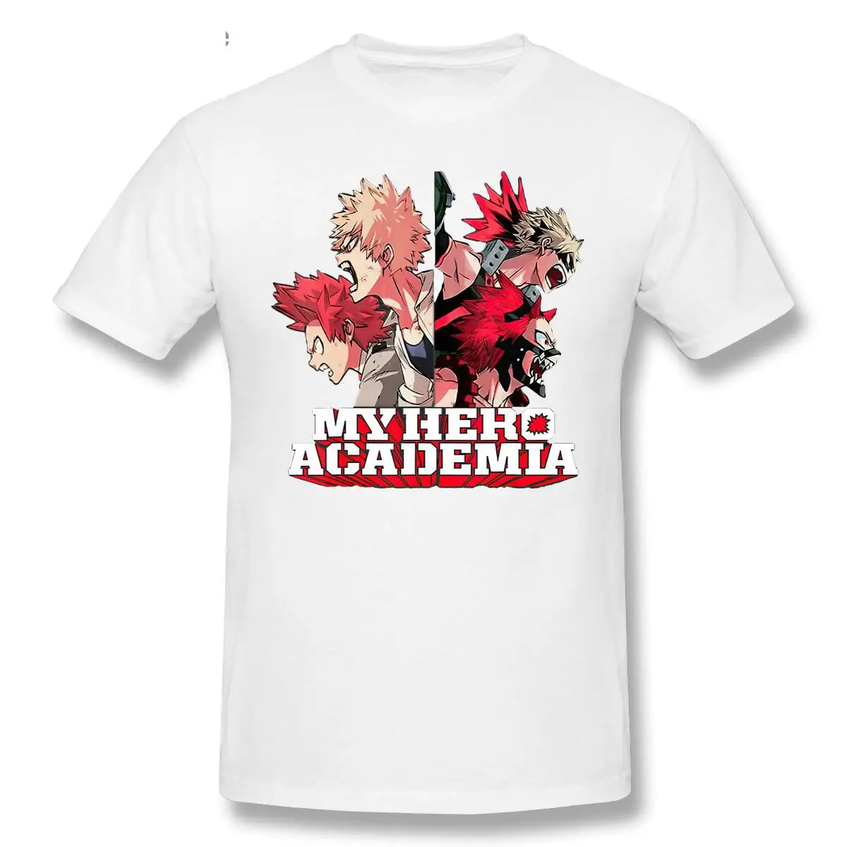 

My Hero Academy Kirishima Eijirou T shirt Anime Short Sleeve Casual T-shirt Men Fashion Cotton TShirts Tee Top