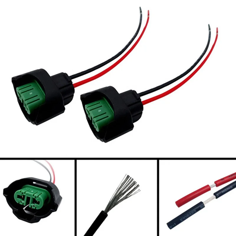 H11 H8 Bulb Connector Adapter Female Wiring Harness Sockets Wire Pigtails for Headlights Fog Lights Retrofit Bulb Socket images - 6