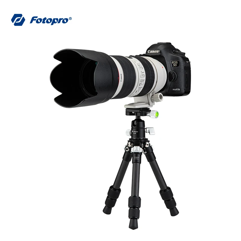 Fotopro Professional Portable Travel Aluminium Camera Tripod For DSLR For iphone Gopro Tabletop Camera Accessories P-2+P-2HMINI enlarge