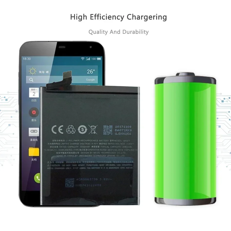 Портативный аккумулятор для сотового телефона Meizu Meilan M15 15 Lite M871H BA871