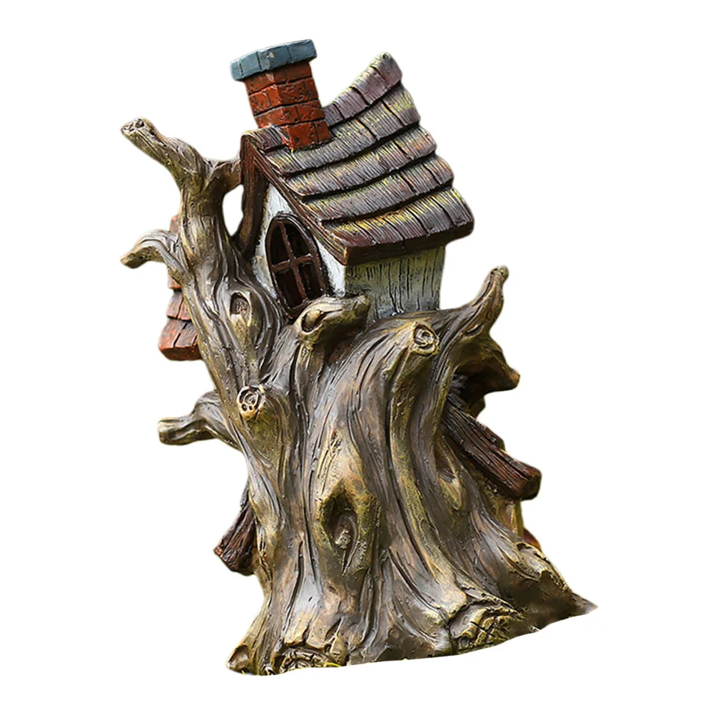 

Micro Landscaping Decor Resin Painted Mini House Model Garden Scene Layout Decor