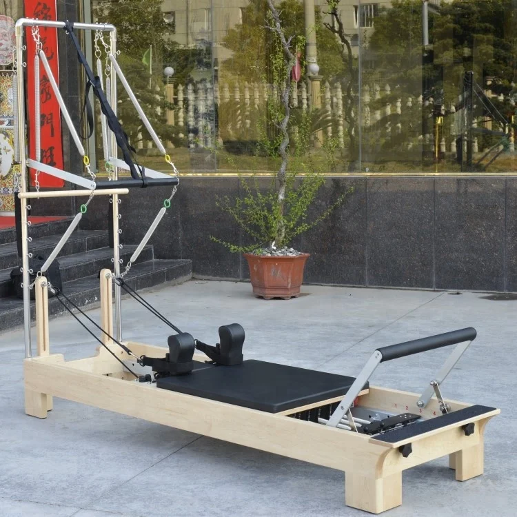 

Yoga Wood Springs Exercise Pilates Cadillac Reformer with Half Trapeze