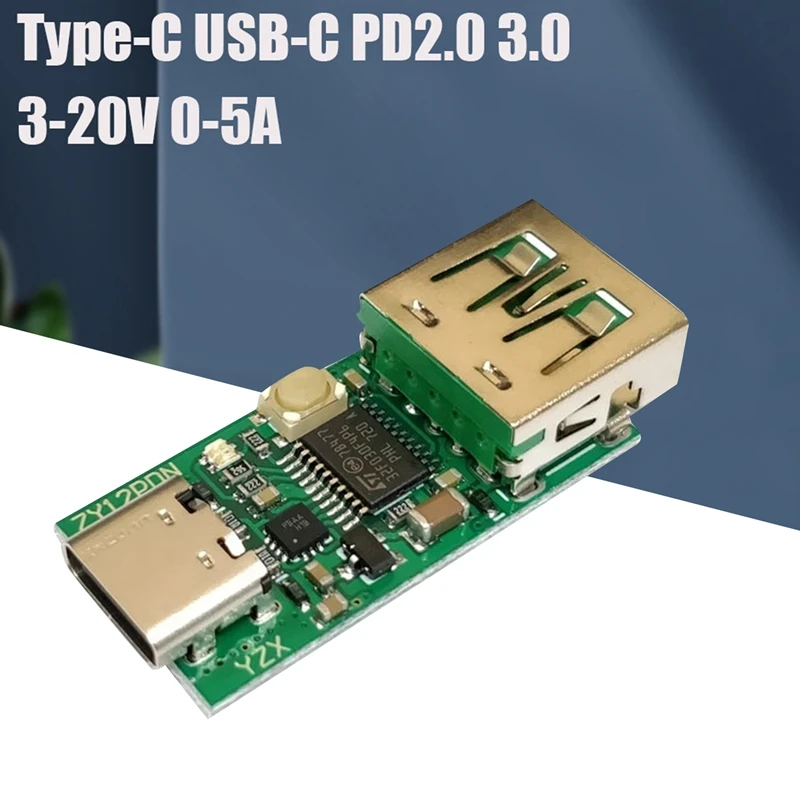 

ZY12PDN USB-C PD2.0/3.0 To DC Converter Power Module Decoy Fast Charge Trigger Poll Polling Detector Tester With Usbport