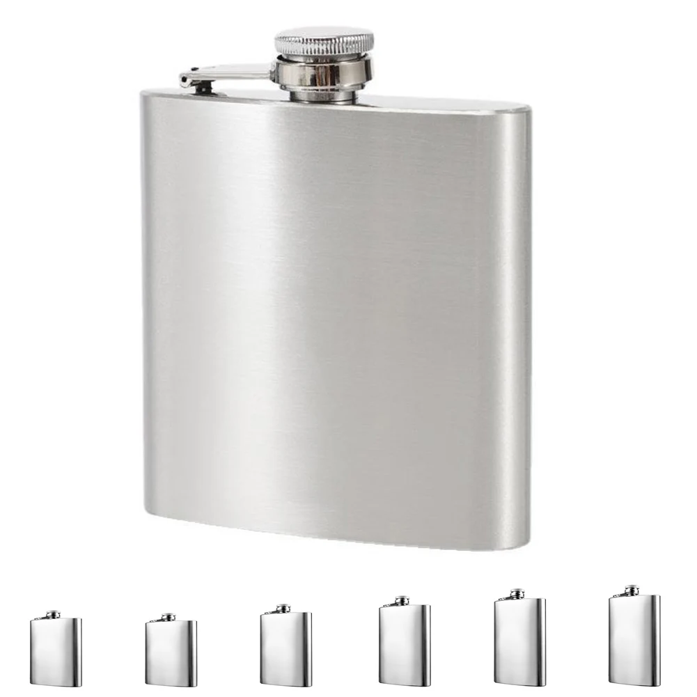 

1 4 6 8 9 10 18 Oz Stainless Steel Hip Flask With Funnel Pocket Hip Flask Alcohol Whiskey Hip Flask Screw Cap Liquor Wine Bottle