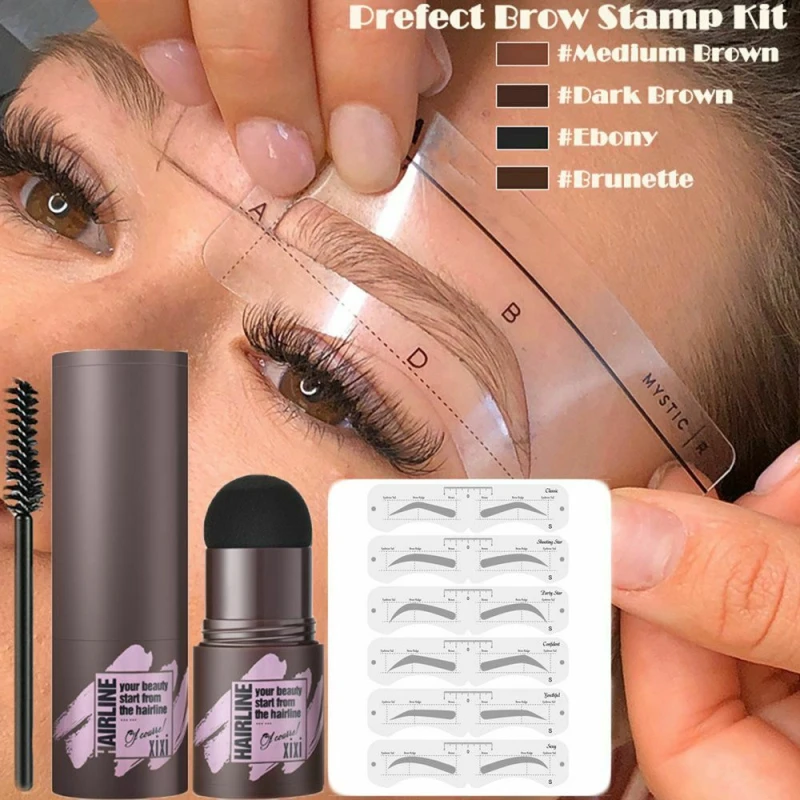 

Eyebrow Enhancers One Step Brow Shaping Kit Waterproof Brow Shaping Makeup Set Reusable Eyebrow Stencils Eyes Makeup Cosmetics