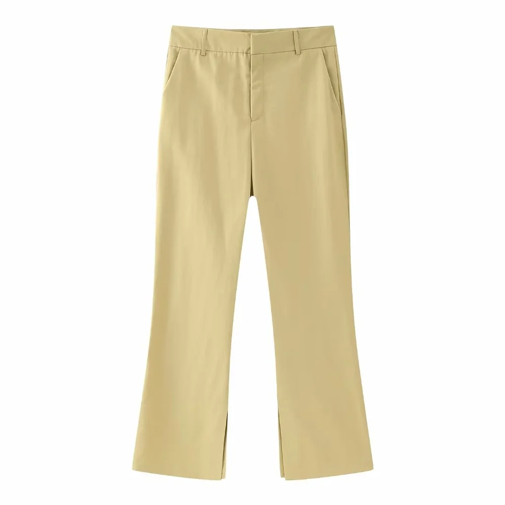 

COS LRIS 2023 Spring New Women's Wear Casual Commuter Suit Pants Slit Design Mid-Waist Loose Trousers 5427538
