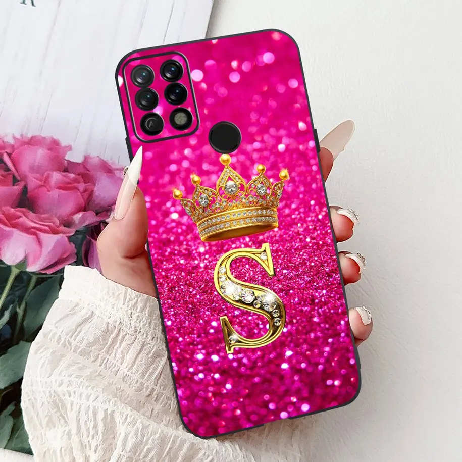 Чехол для Tecno Pova LD7 LD7j 2 LE7 LE7n мягкие силиконовые защитные чехлы с милыми буквами 3