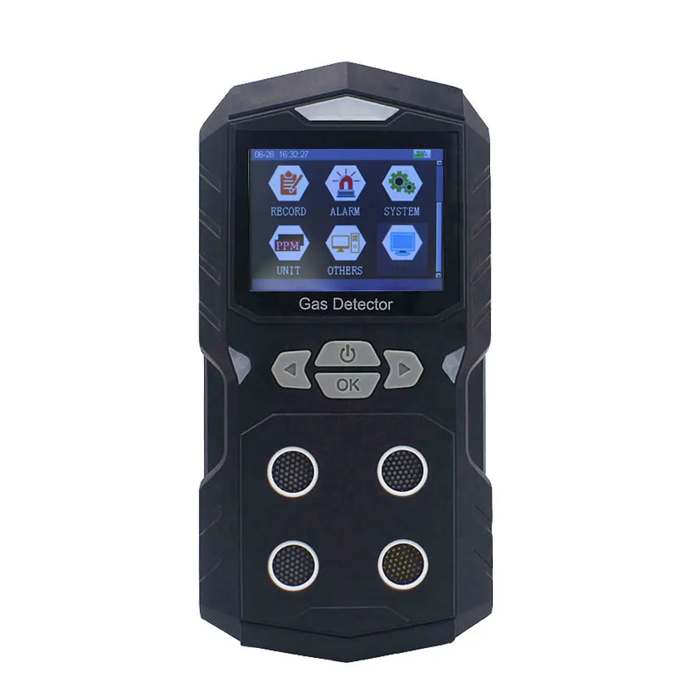 

Portable CO H2S O2 Ex 4 gas detector Carbon monoxide, oxygen, hydrogen sulfide,Multi-gas concentration detector with certificate