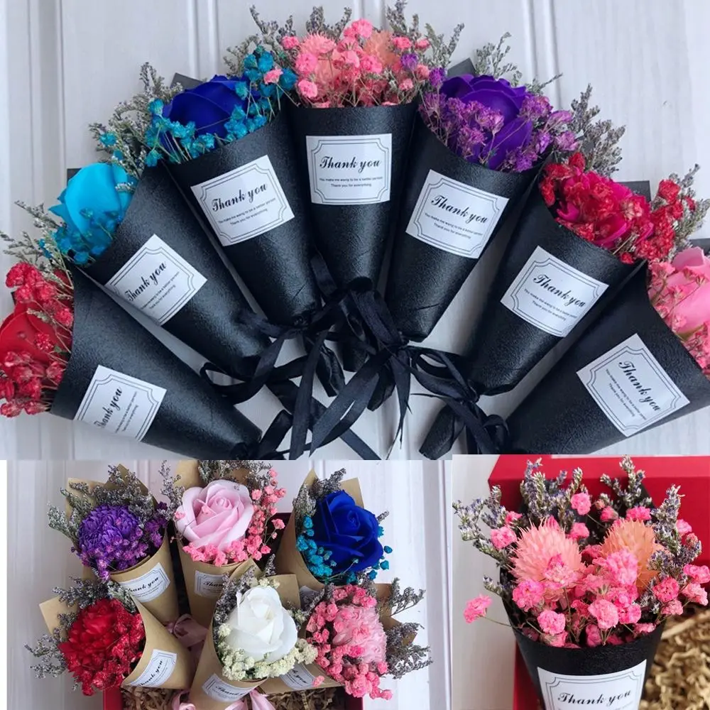 

Decoration Bouquet Party Supplies Real Happy Flower Natural Dried Flowers Photo Backdrop Decor Press Mini Decorative