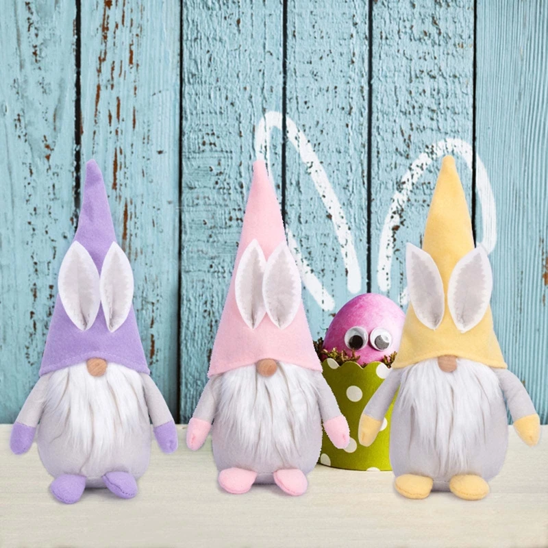 

Easter Bunny Gnome Spring Holiday Decoration Handmade Swedish Tomte Plush Gnomes