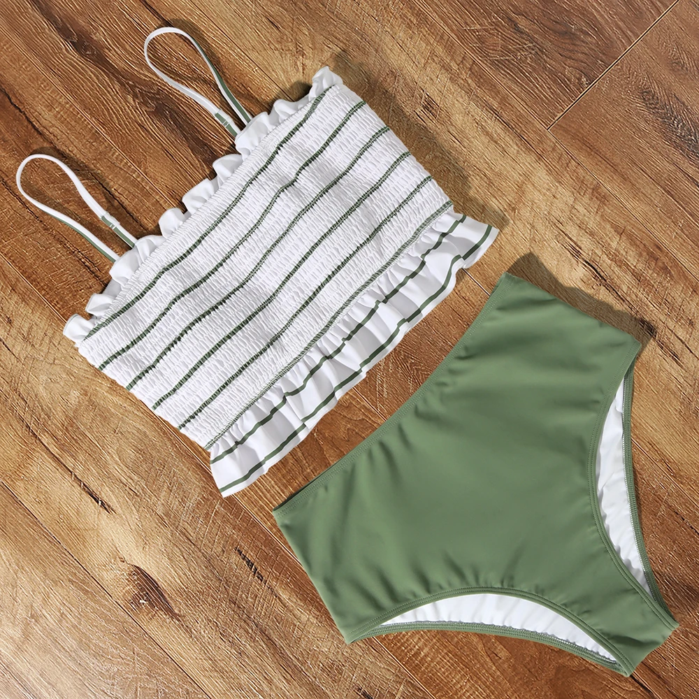 Женский купальник 2022 высокая талия женский сексуальный бандо бикини купальный