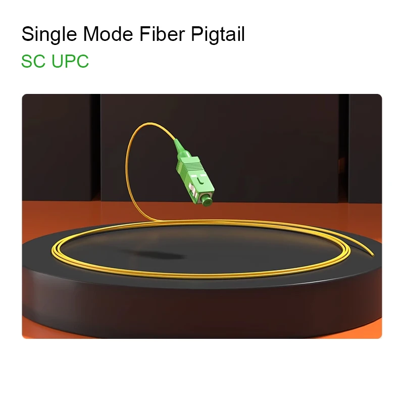 

50pcs SC APC Fiber Optic Pigtail 1M 9/125 Single-mode Optical Fiber Pigtail 0.9mm PVC Jacket With SC UPC Connector Free shipping